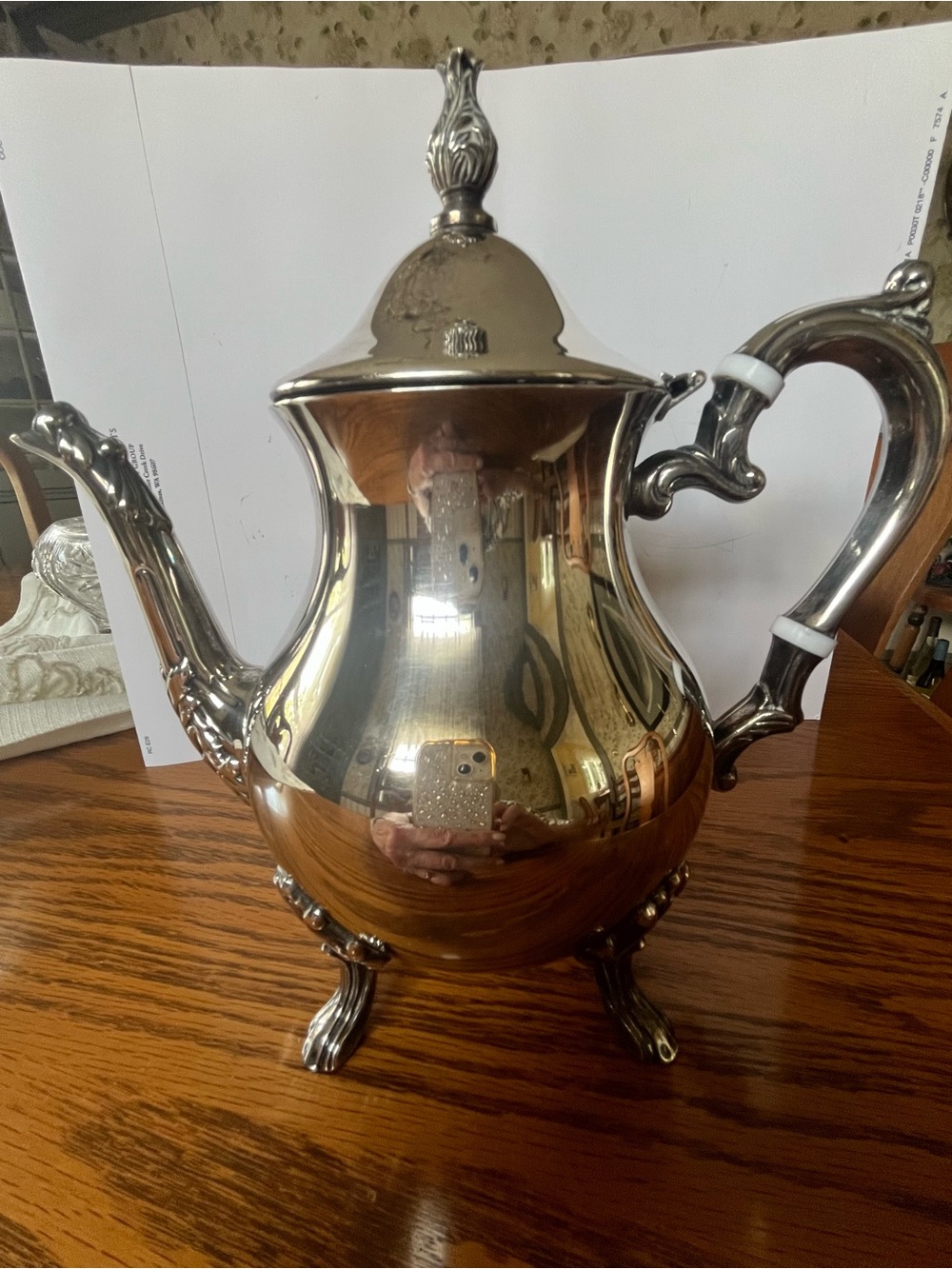 Vintage Silver-Plated Coffee/Tea Pot - Elegant Curved Silhouette